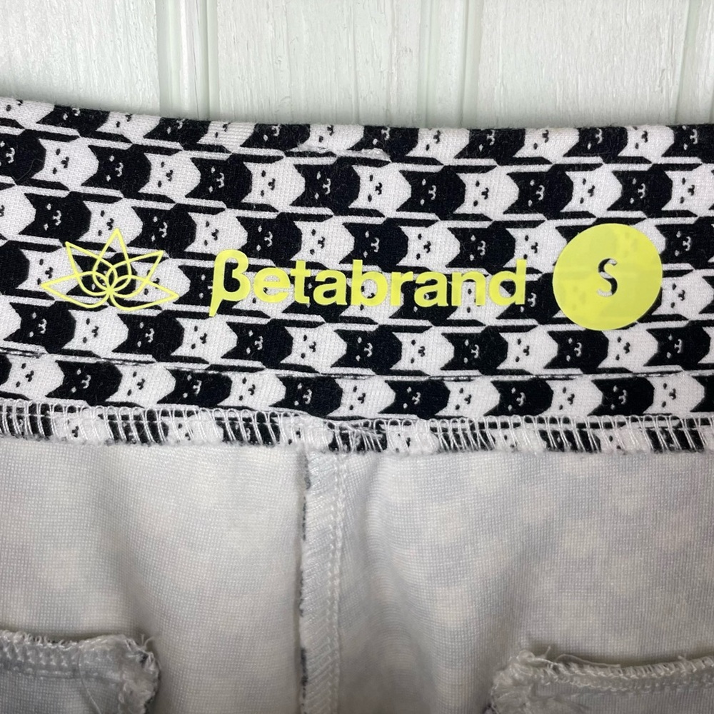 Betabrand Straight Leg Chino Dress Yoga Pants Catstooth Cat Print Size Small - Picture 7 of 9